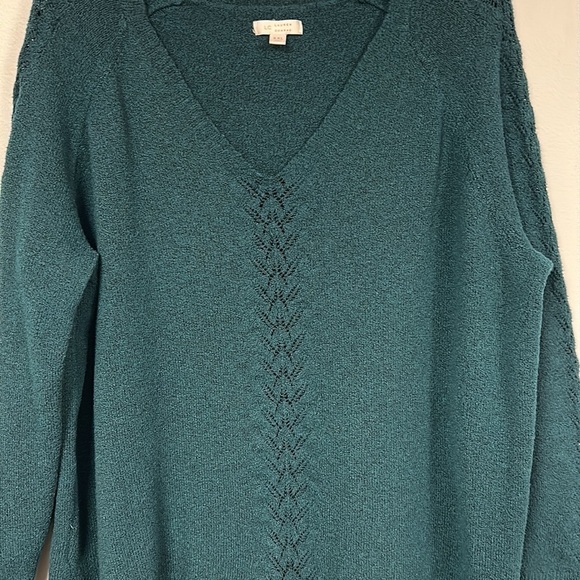 LC Lauren Conrad Beautiful deep teal Pullover Sweater, longer in back, XXL - Picture 3 of 9